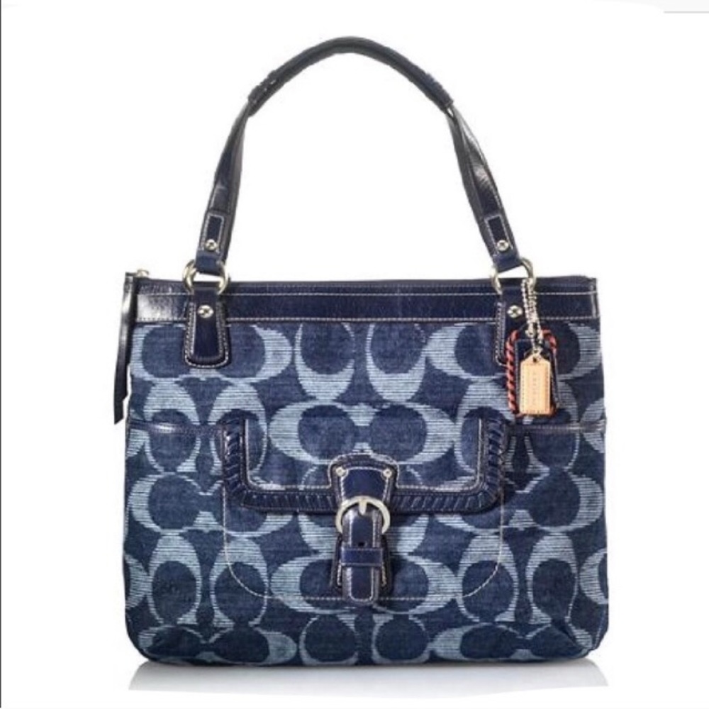 COACH Poppy Denim Signature Glam